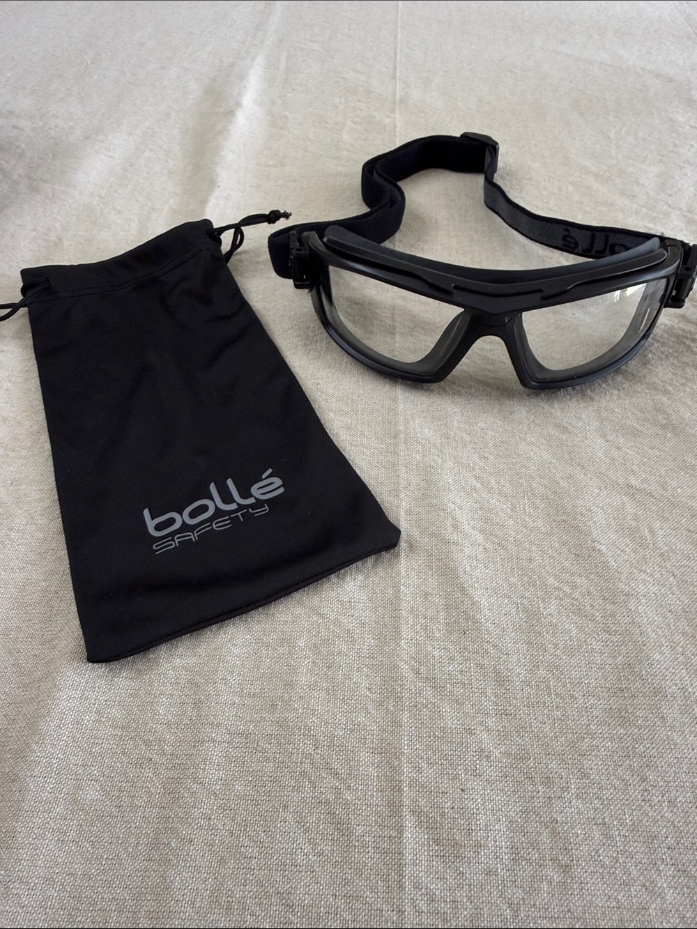 Bolle Safety Tactical Protective Goggles Clear Lens Black